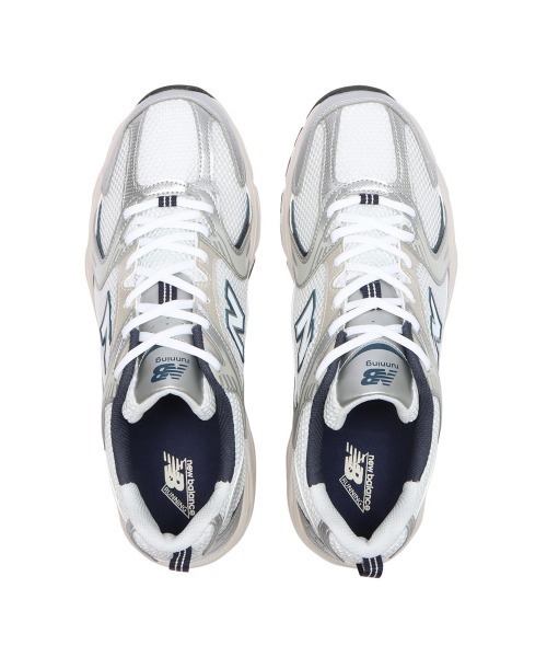 「New Balance」 ローカットスニーカー 24.5cm シルバー メンズ_画像5