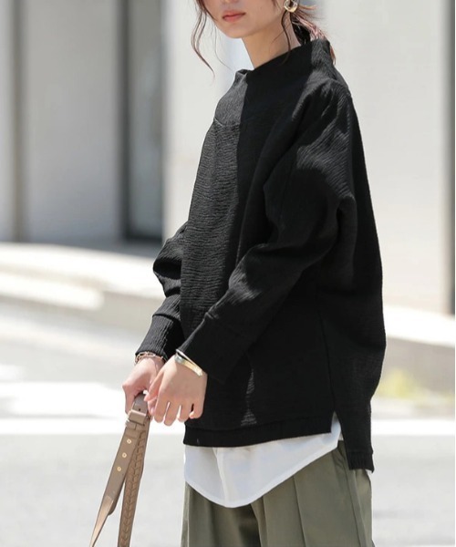「No one knows」 長袖ブラウス M-L ブラック レディース_画像8