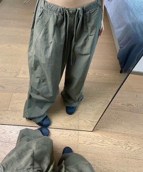 パンツ ウエストドローコード  ワイドカーゴパンツ レディース | ブランド登録なし | 12