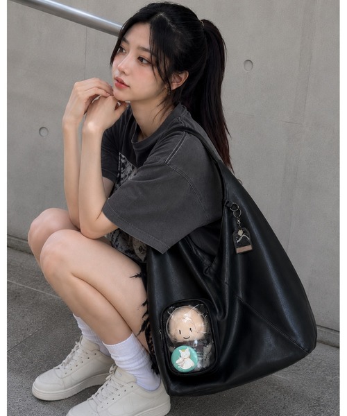 inst.ALL ショルダーバッグ バッグ クリアポケット付き推し活トート