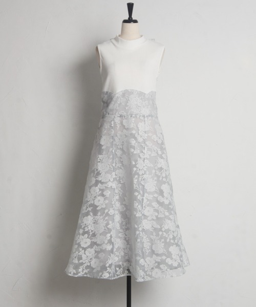 「tocco closet」 ノースリーブワンピース M チャコールグレー レディース_画像2