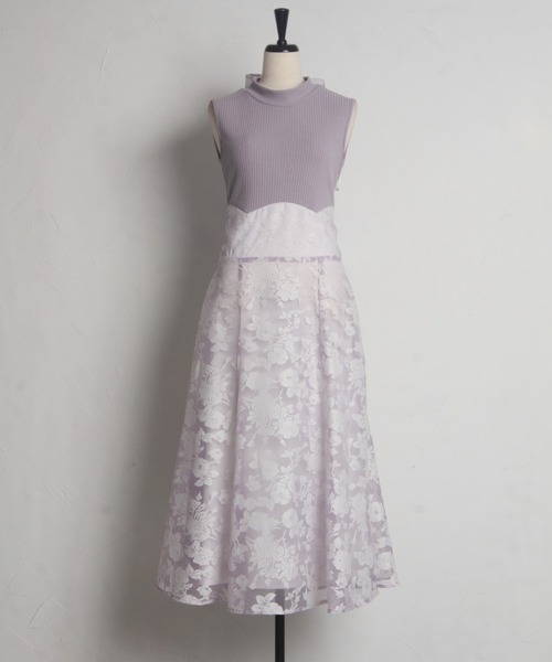 「tocco closet」 ノースリーブワンピース M チャコールグレー レディース_画像4