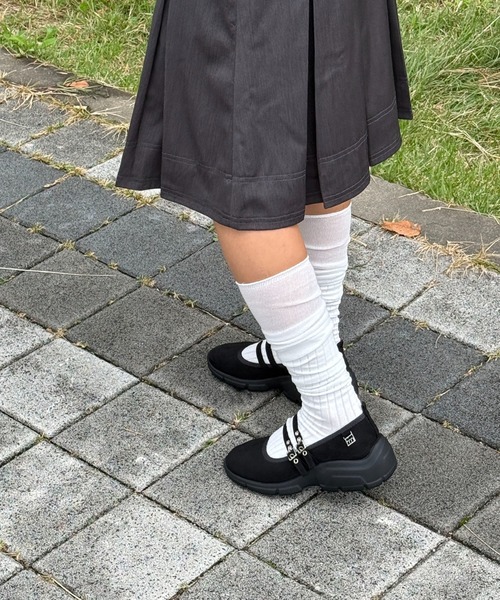 「hiamu」 シューズ 24.5cm ブラック レディース_画像7