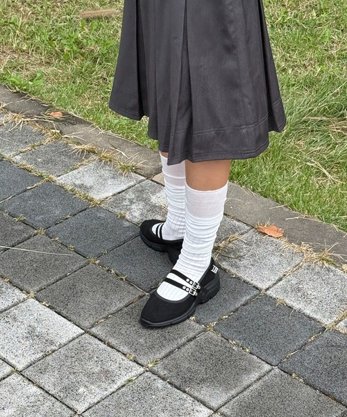 「hiamu」 シューズ 24.5cm ブラック レディース_画像9