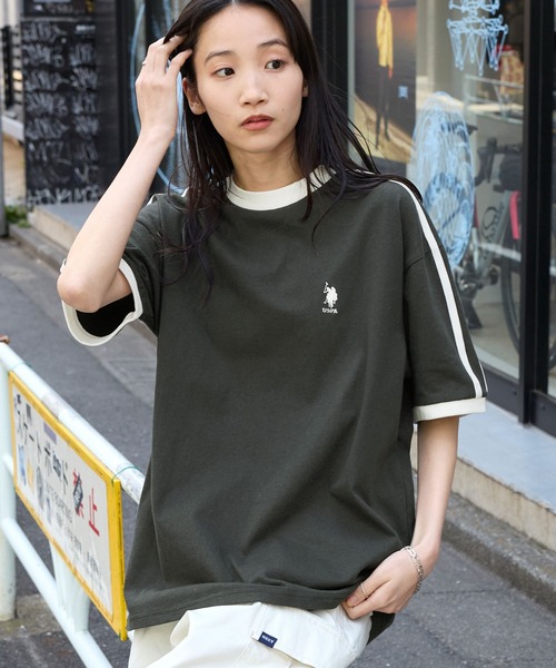「MONO-MART」 半袖Tシャツ S パープル レディース_画像6