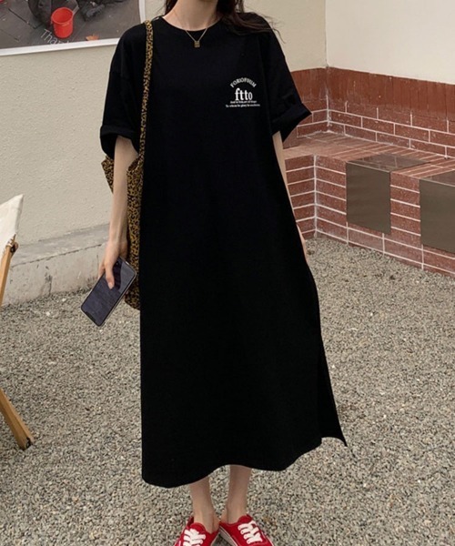 ワンピース ワンポイントTシャツワンピース | ブランド登録なし | 08