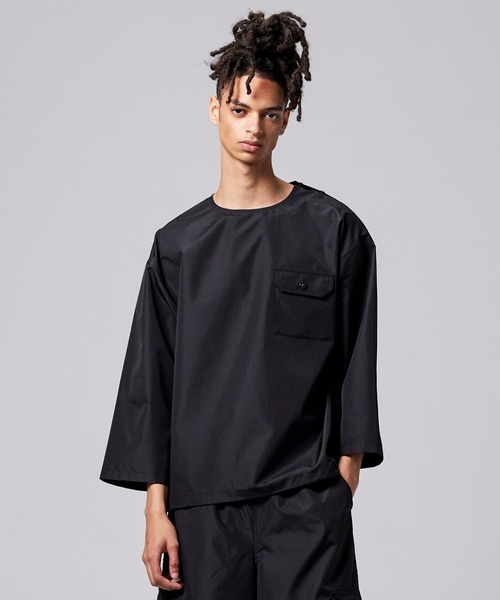 「TAION」 長袖Tシャツ - ブラック メンズ_画像3