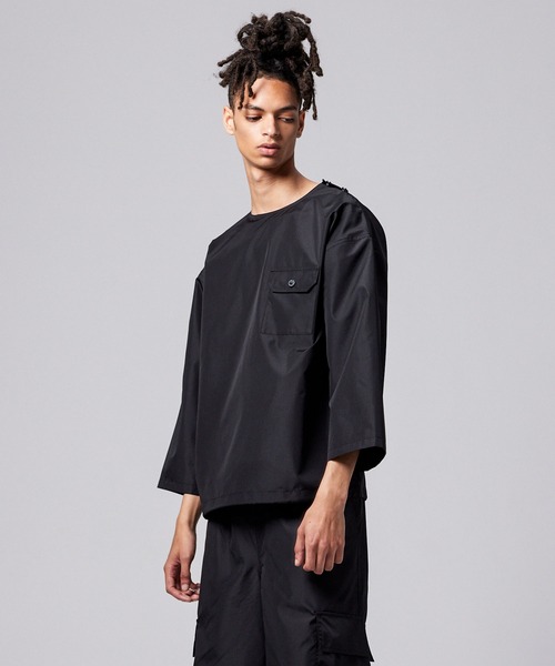「TAION」 長袖Tシャツ - ブラック メンズ_画像4