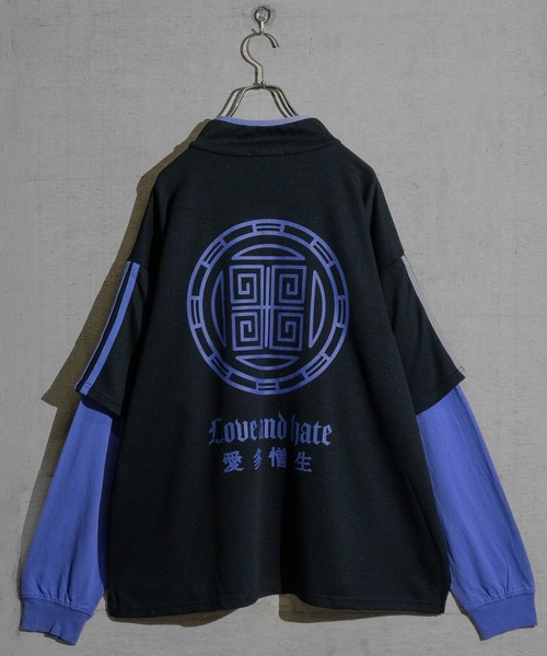 「JOHN'S CLOSET」 長袖カットソー LARGE ホワイト×ブラック レディース_画像5