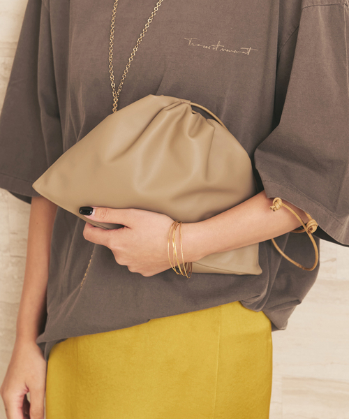 les Tendre leather clutch バッグ plage（プラージュ） ショルダーバッグ バッグ 「WEB限定追加」les
