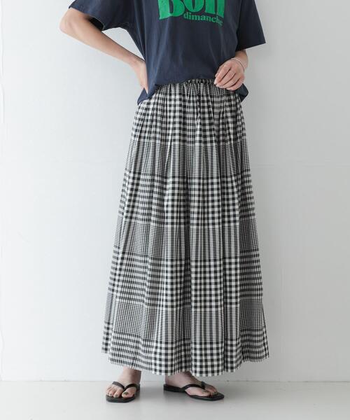 URBAN RESEARCH Sonny Label ロング スカート マルチギンガムチェック
