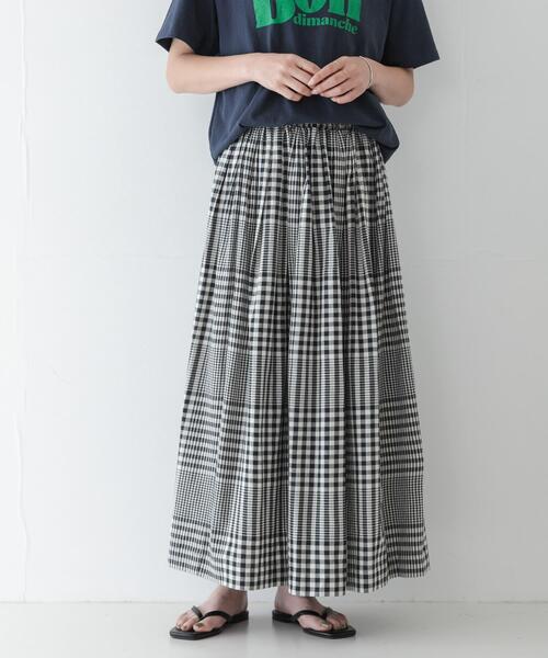 URBAN RESEARCH Sonny Label ロング スカート マルチギンガムチェック