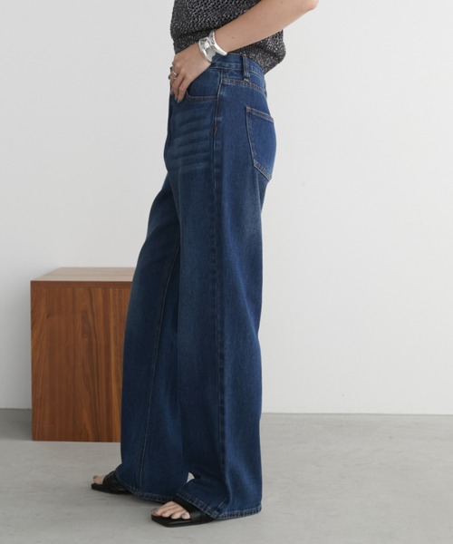 「Aunt Marie's」 デニムパンツ LARGE ブルー レディース_画像7