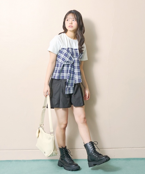 「LOVETOXIC」 「KIDS」デニムショートパンツ - ブルー キッズ_画像5