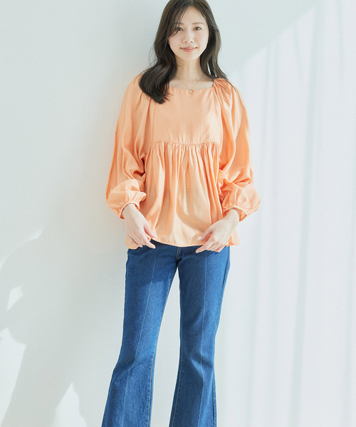 「Jayro」 長袖ブラウス M オレンジ レディース_画像8