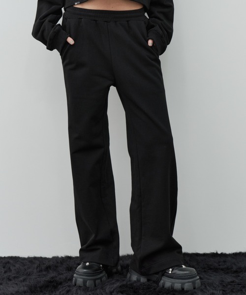 AFF AIVER ワイドパンツ スウェットパンツ ジャージ ヘビー裏毛フレア