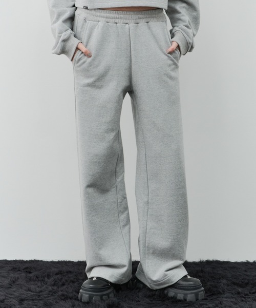 AFF AIVER ワイドパンツ スウェットパンツ ジャージ ヘビー裏毛フレア