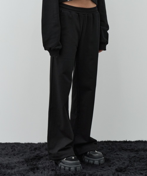AFF AIVER ワイドパンツ スウェットパンツ ジャージ ヘビー裏毛フレア