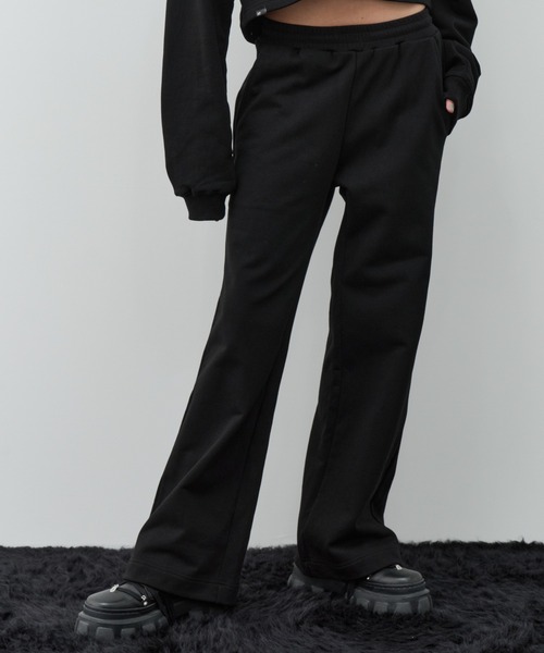AFF AIVER ワイドパンツ スウェットパンツ ジャージ ヘビー裏毛フレア