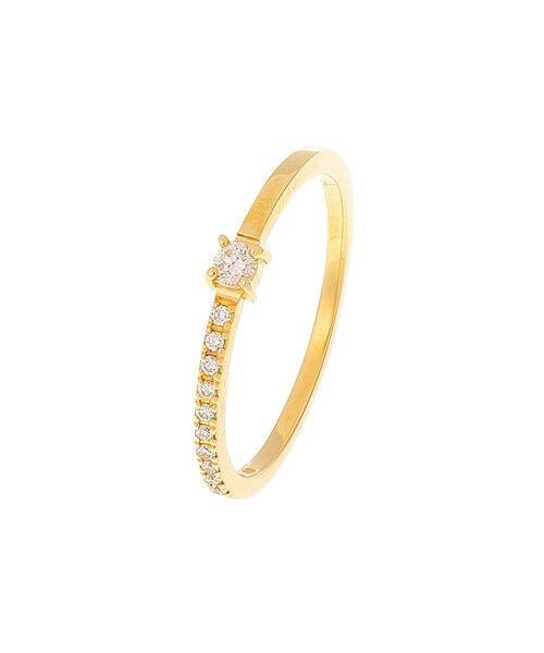 COCOSHNIK 指輪 リング K10ダイヤモンド ハーフメレー レディース