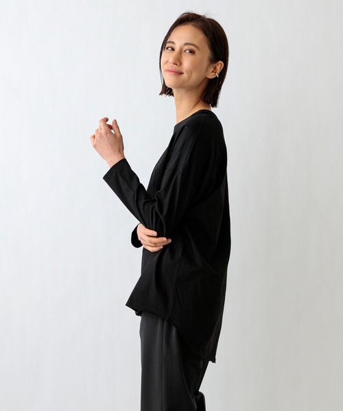 tシャツ 「SETENS/セテンス」コットンロングスリーブプルオーバー レディース SETENS tシャツ 「SETENS/セテンス」コットンロングスリーブプル