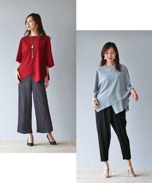 tシャツ 「普通Tシャツ」から抜け出せる脱マンネリ変形ロングTシャツ レディース Vieo tシャツ 「普通Tシャツ」から抜け出せる脱マンネリ変形