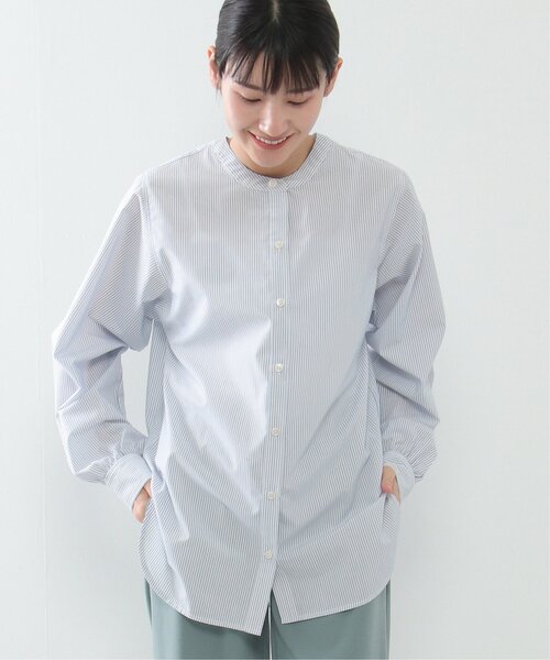 ikka（イッカ） ブラウス シャツ 前後2WAYバンドカラーシャツ