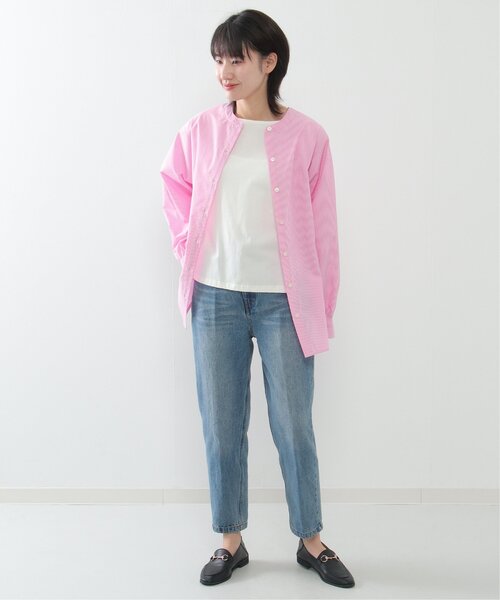 ikka（イッカ） ブラウス シャツ 前後2WAYバンドカラーシャツ