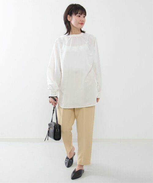 ikka（イッカ） ブラウス シャツ 前後2WAYバンドカラーシャツ