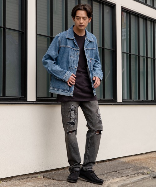 新品未使用品✨リーバイス ジーンズ 501(R) 54 テーパードフィット メンズ Levi's（リーバイス） ジーンズ 501(R)'54 ブラック DESTRUCTED メンズ