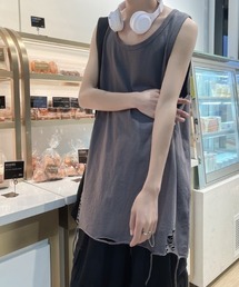 ROEN ダメージタンクトップ ROOP TOKYO タンクトップ Damage Long Tank top / ダメージ加工