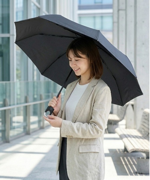 ふわり◆新品 アルジ－◆カラナビ付き折りたたみ傘 ALWAYS GOOD TIME 日傘 折りたたみ傘 折り畳み 軽量 晴雨兼用 「晴雨