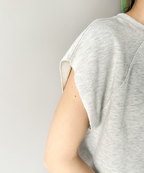 tシャツ ラフにキマル。クロップド丈切りっぱなしスウェットトップス。 レディース | classicalelf | 17