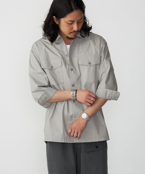 SHIPS.me【美品】ミリタリー BDUシャツ SHIPS.me 七分袖 シャツ 「ZOZO限定」SHIPS.me: ポプリン7分袖BDU