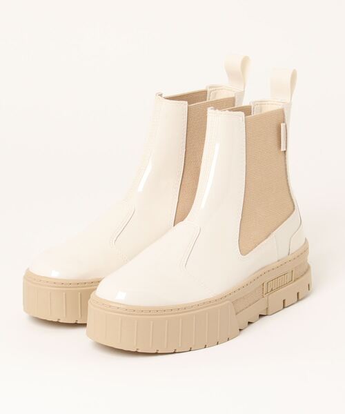 【週末セール♪】【新品】プーマ　ブーツ　防寒　23.5　ベージュ 激安 プーマシューズ（PUMA／レディースブーツ）（色：ベージュ