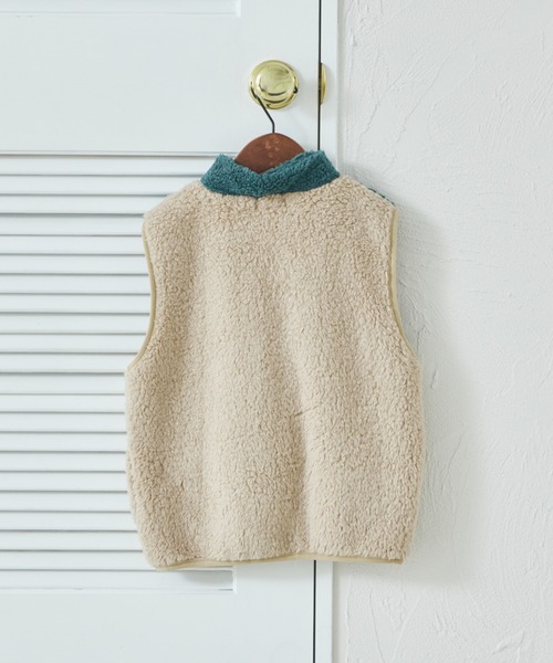 pairmanon（ペアマノン） ベスト ボア バイカラー ベスト キッズ 子供