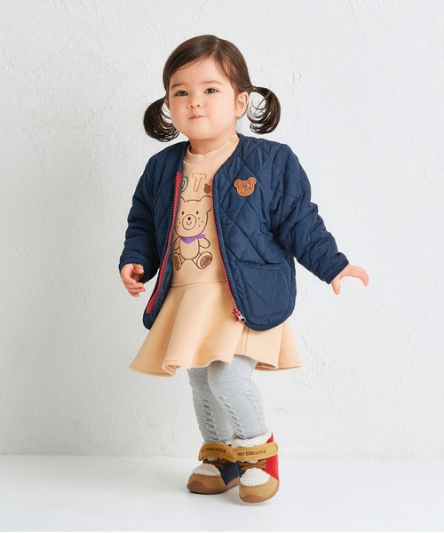 HOT BISCUITS ダウン アウター 抗菌・抗ウイルス ノーカラー