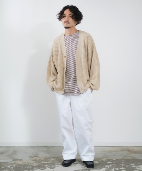 NULL（ファッション） カーディガン 「NULL」畦編み ニット