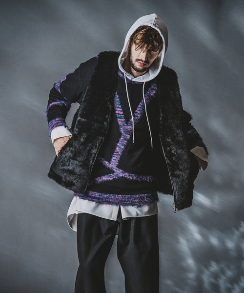 NO ID.（ノーアイディー） シャツ 「NO ID.」Docking Hood Shirt 