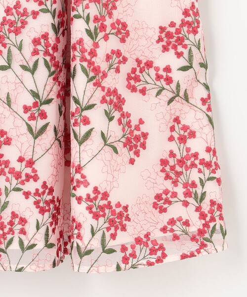 美品 トッカ BLOSSOM CANDY ドレス ワンピース レッド サイズ0 ERUKEI]レッド・イエロー・花柄・プリント・サテン・フリル