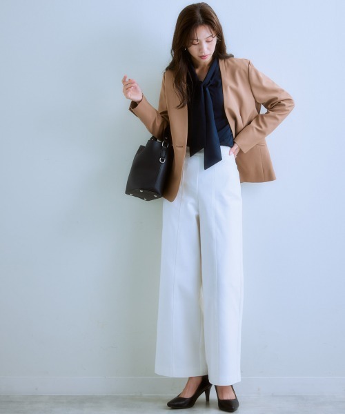 7days Life Styling スラックス パンツ ハリ感素材ストレッチ