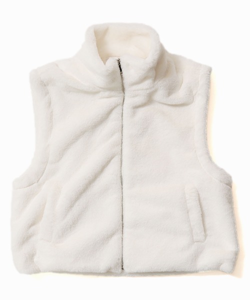 ベスト ジレ ボアベスト / BOA VEST レディース ROOP TOKYO ベスト ジレ FULL ZIP BOA VEST / フルジップ