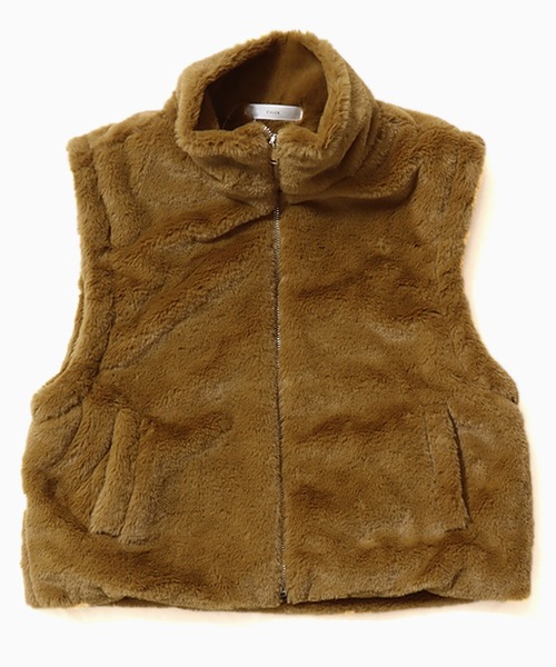 ベスト ジレ ボアベスト / BOA VEST レディース ROOP TOKYO ベスト ジレ FULL ZIP BOA VEST / フルジップ