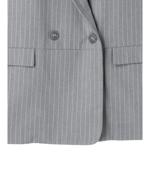 earth music&ecology ベスト ジレ ピンストライプジレ レディース