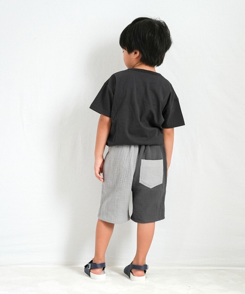 SKAPE パンツ Wガーゼ5分パンツ キッズ 子供服 男の子 女の子