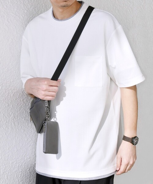 SHIPS any tシャツ 「WEB限定」SHIPS any: ジャカード フェイク