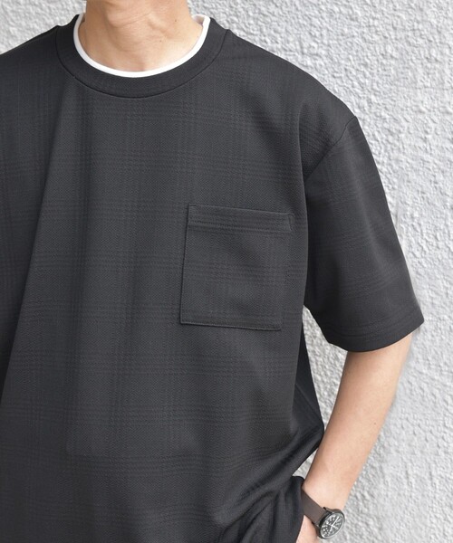 SHIPS any tシャツ 「WEB限定」SHIPS any: ジャカード フェイク