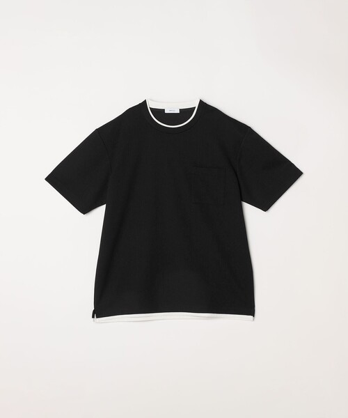 SHIPS any tシャツ 「WEB限定」SHIPS any: ジャカード フェイク