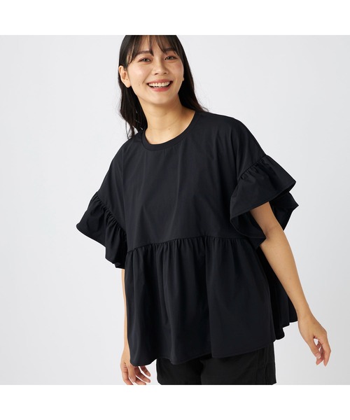 OCEAN PACIFIC オーシャンパシフィック Tシャツ レディース 半袖 M L XL ブランド 春 夏 水陸両用 UPF50＋ 袖フレアデザイン UVカットシャツ クルーネック Ocean Pacific OCEAN PACIFIC オーシャンパシフィック Tシャツ