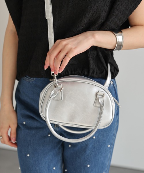 sakishimatokyo ボストンバッグ 「2WAY」フェイクレザーミニボストン